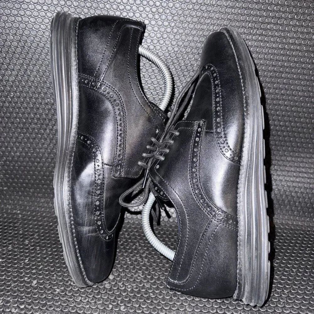 Cole Haan Original Grand Black Leather Wing Tip Oxfords Dress Shoes Men’s 8M